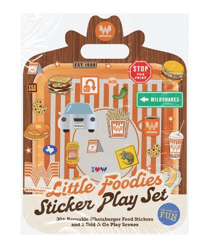 Little Foodies Reusable Sticker Play Set: 30+ Reusable Whataburger Food Stickers and 2 Fold-Out Play & Go Scenes (Whataburger Activity