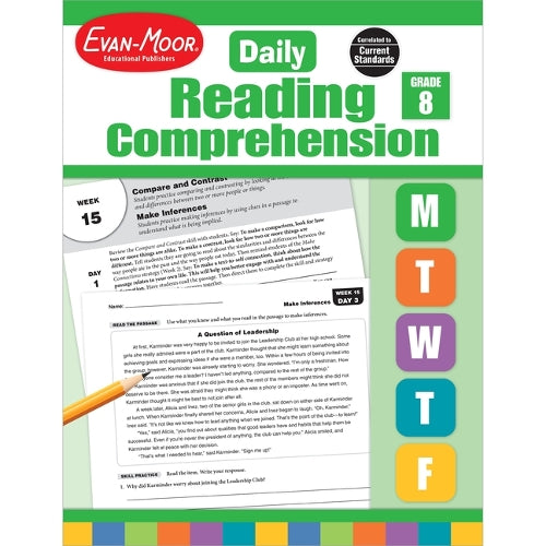 Daily Reading Comprehension, Grade 8 Teacher Edition