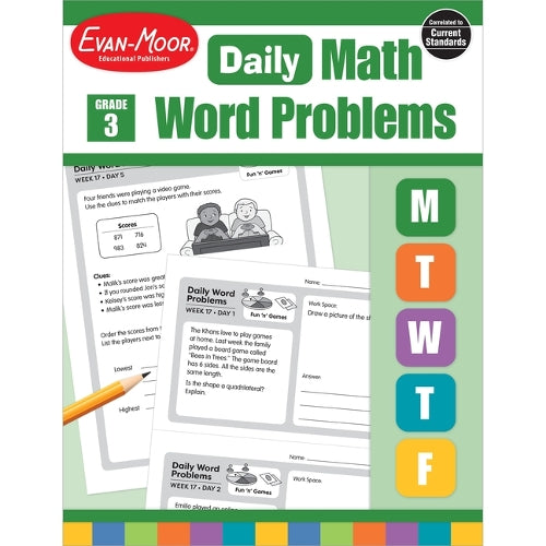 Daily Word Problems Math, Grade 3 Teacher Edition