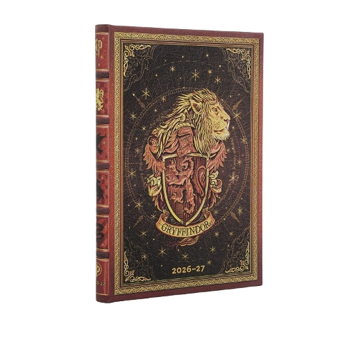 2027 Gryffindor Diary (Harry Potter Collection) Midi 18-Month Hardcover Dayplanner (Elastic Band Closure) Horizontal