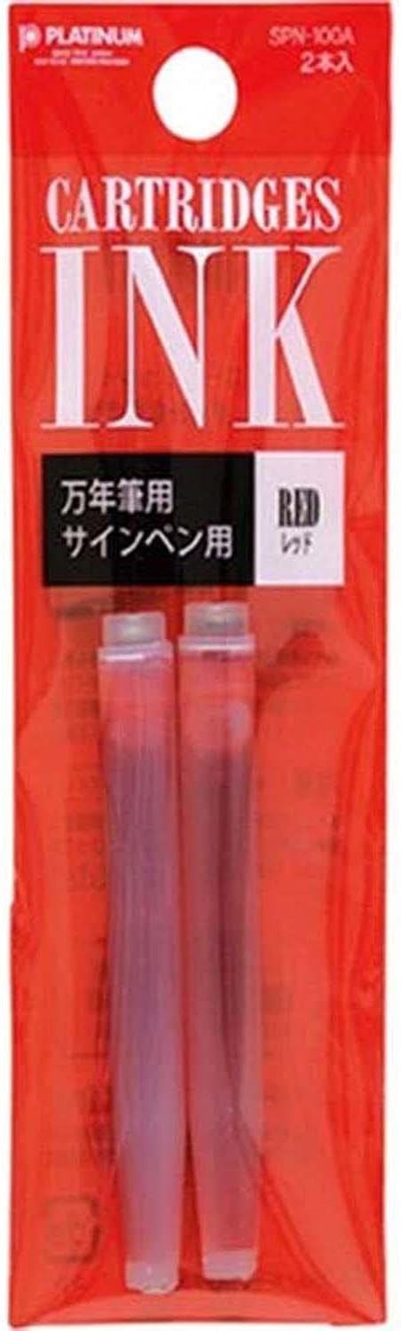 Platinum Refills Red for Preppy Fountain Pen Cartridge - SPN-100A-11