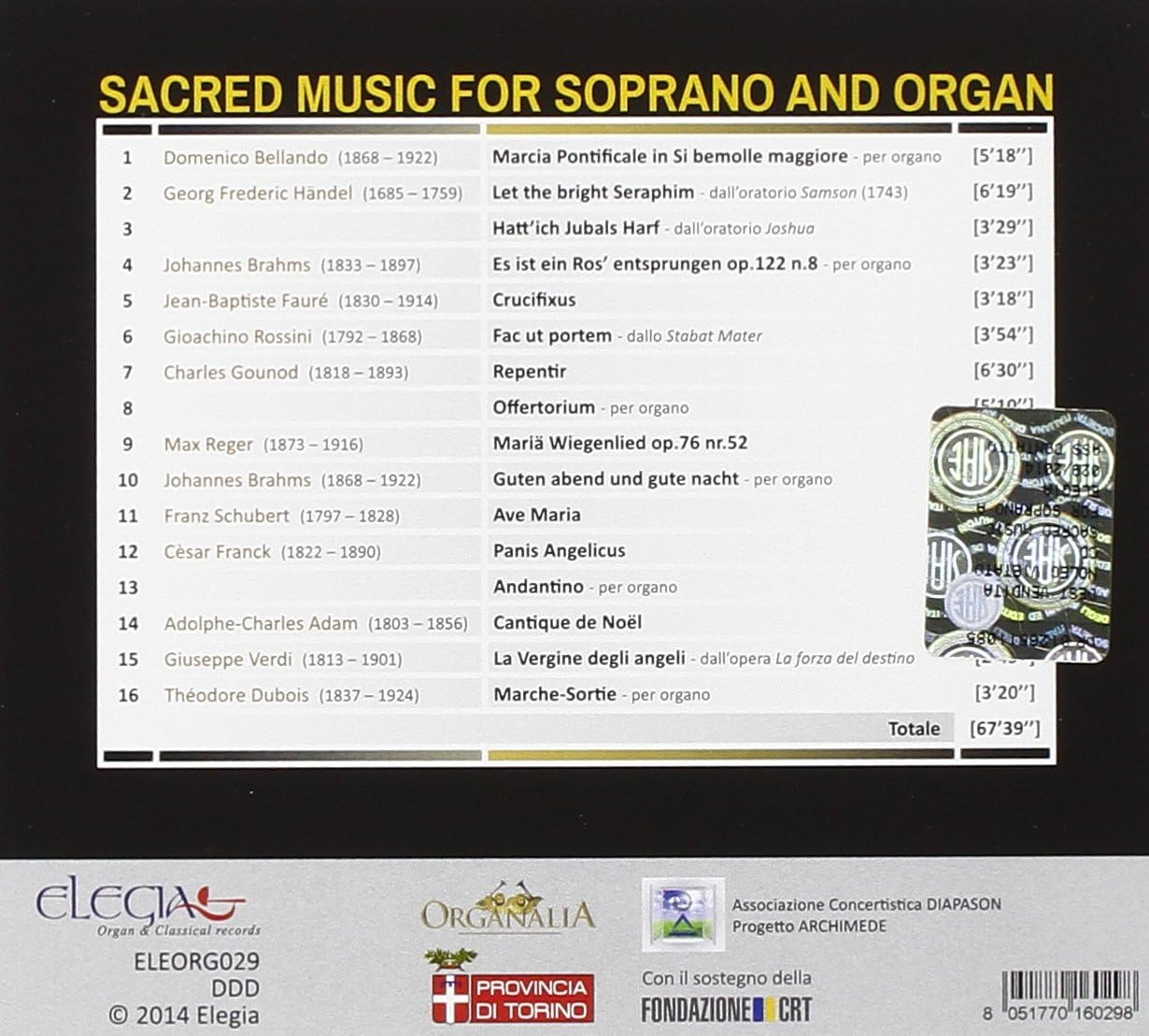 Marcia Pontificale Per Organo in Si