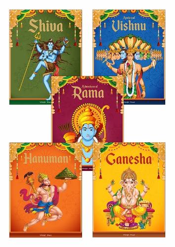 Children's First Mythology Stories: Pack of 5 books (Ram, Shiva, Hanuman, Ganesha, Vishnu) (Classic Tales From India