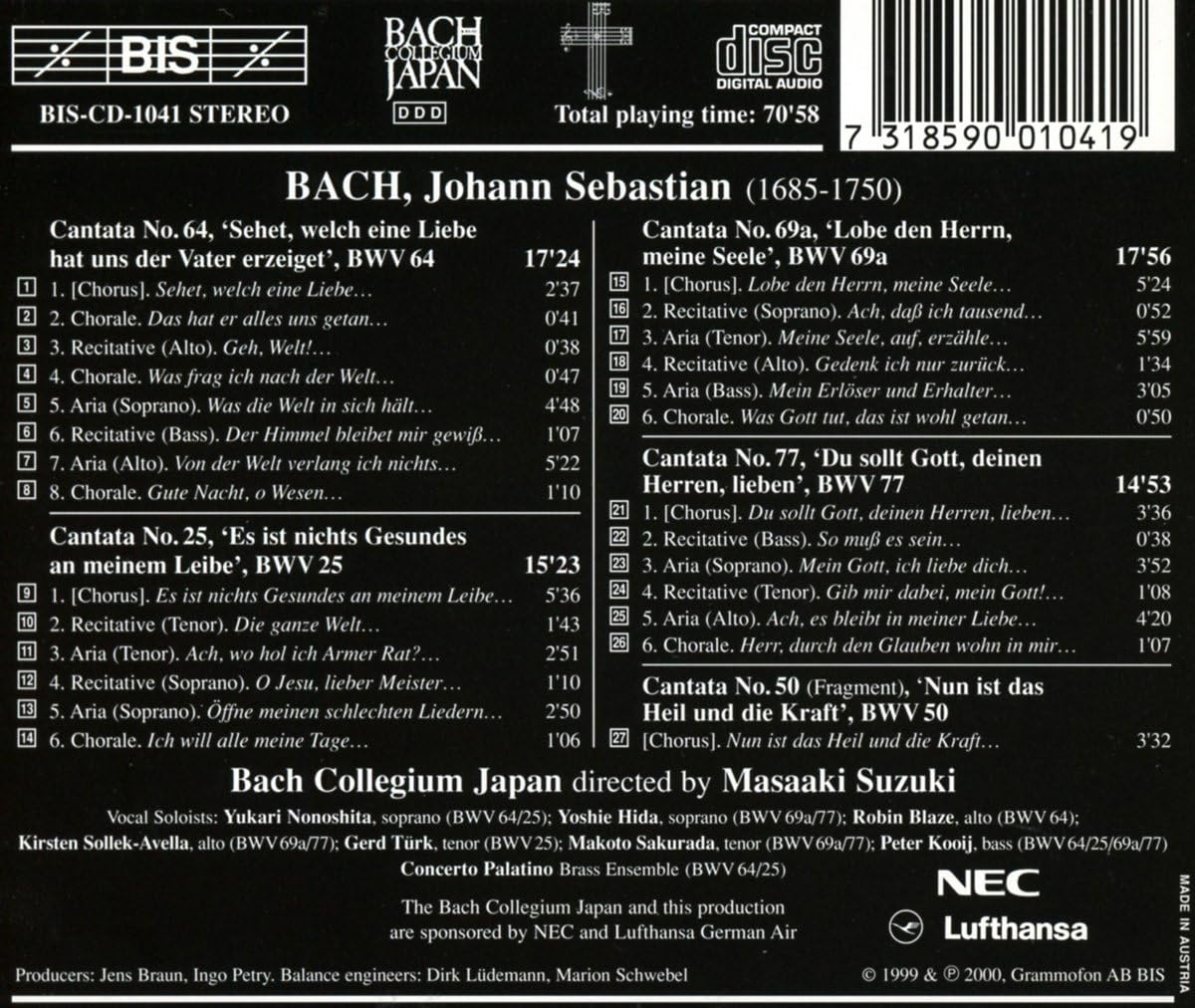 Cantatas Vol. 13 (Blaze, Bach Collegium Japan, Suzuki)
