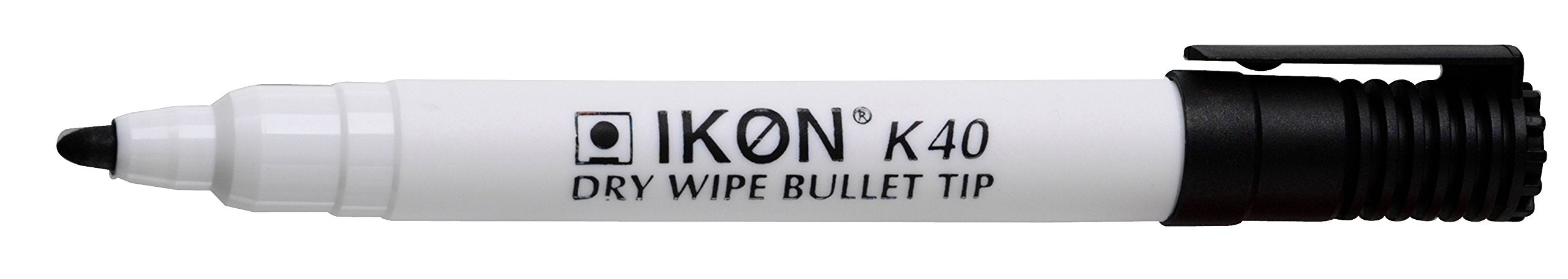 Hainenko Value Bullet Tip Dry Wipe Marker - Black - Pack of 10