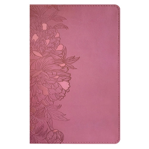 NLT Personal Size Giant Print Bible, Filament Enabled Edition (Red Letter, Leatherlike, Peony Pink)