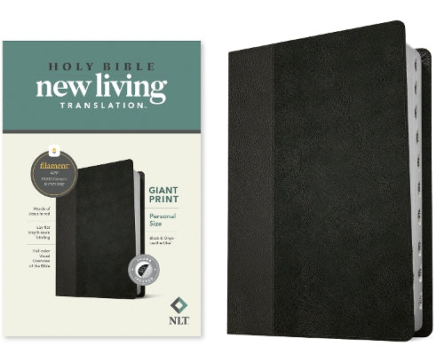 NLT Personal Size Giant Print Bible, Filament Edition, Black