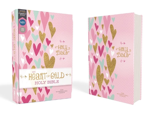 NIV, Heart of Gold Holy Bible, Hardcover, Red Letter, Comfort Print