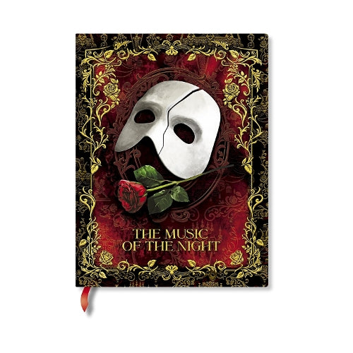 Masked Melody (Phantom of the Opera) Mini Lined Hardcover Journal (Elastic Band Closure)