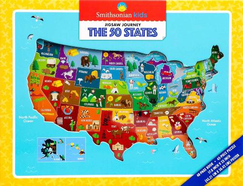 Smithsonian Kids Jigsaw Journeys: The 50 States Jigsaw Puzzle for Kids