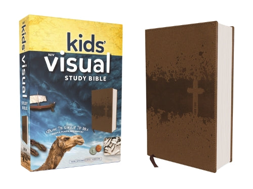 NIV, Kids' Visual Study Bible, Leathersoft, Bronze, Full Color Interior