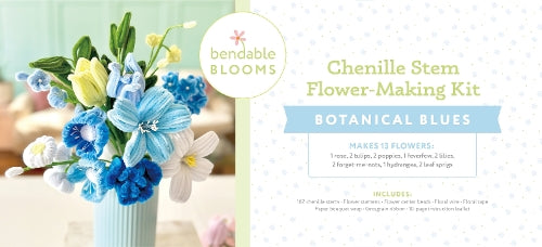 Bendable Blooms Chenille Stem Flower-Making Kit Botanical Blues