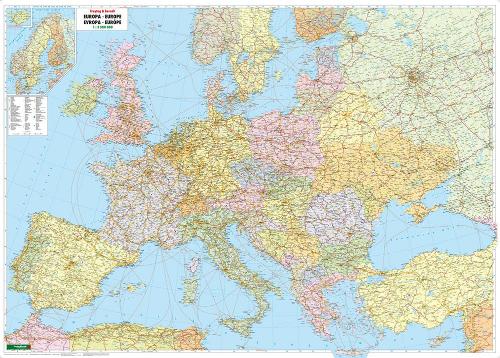 European political, 1:3.5m, rolled in a tube