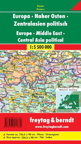 European - Middle East - Central Asia political, 1:5.5 milli