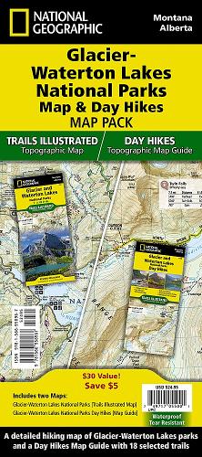 Glacier-Waterton Lakes Day Hikes & NParks Maps (Map Pack)
