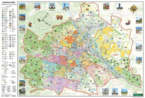 Child's Vienna map, metal-backed 1:40.000