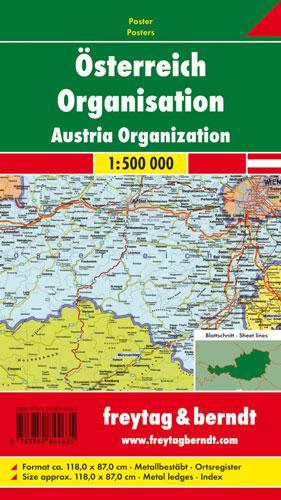 Austria Organisation, 1:500.000, metal-backed