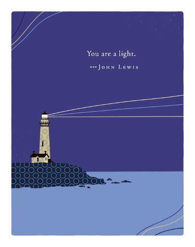Positively Green Greeting Cards: Thank You - "You are a light" - John Lewis (Pack of 6)