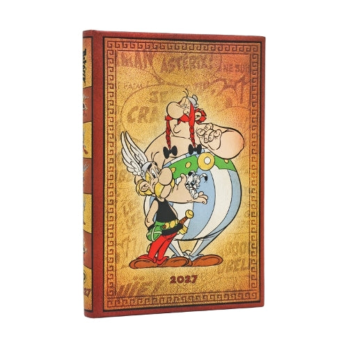 2027 Asterix & Obelix (The Adventures of Asterix) Mini 12-Month Hardcover Dayplanner (Elastic Band Closure) Horizontal