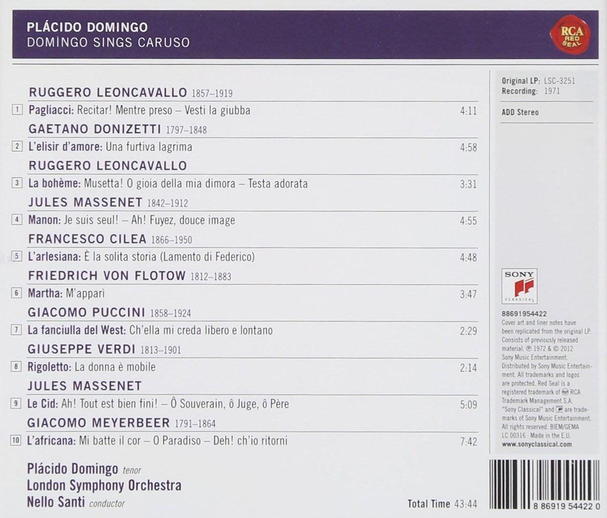 Plácido Domingo: Domingo sings Caruso