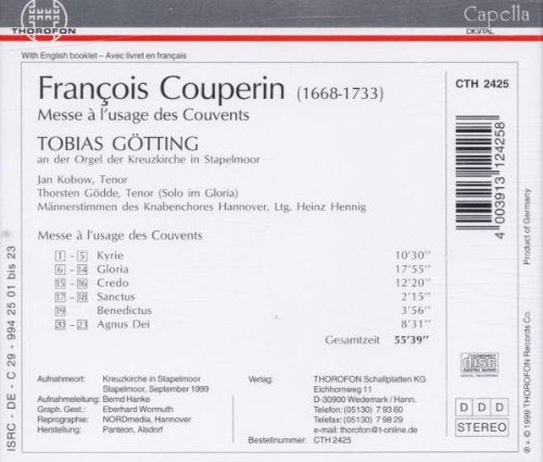 Messe a L'usage Des Couvents