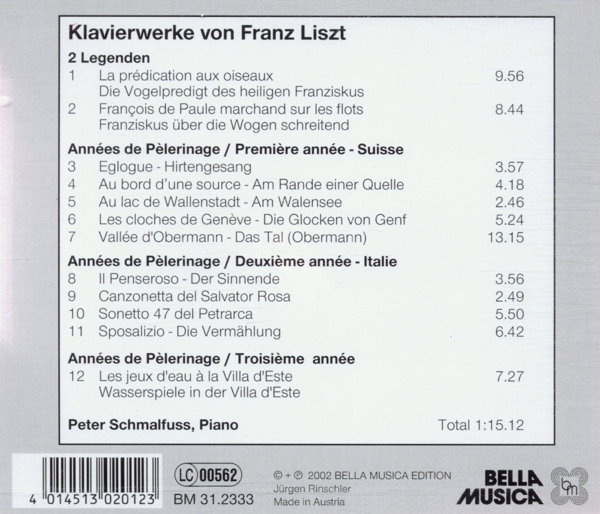 Piano WKS of Liszt