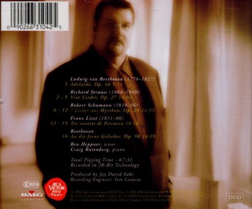 Dedication, Ben Heppner - Dedication Lieder of Beethoven, Liszt, Schumann and Strauss
