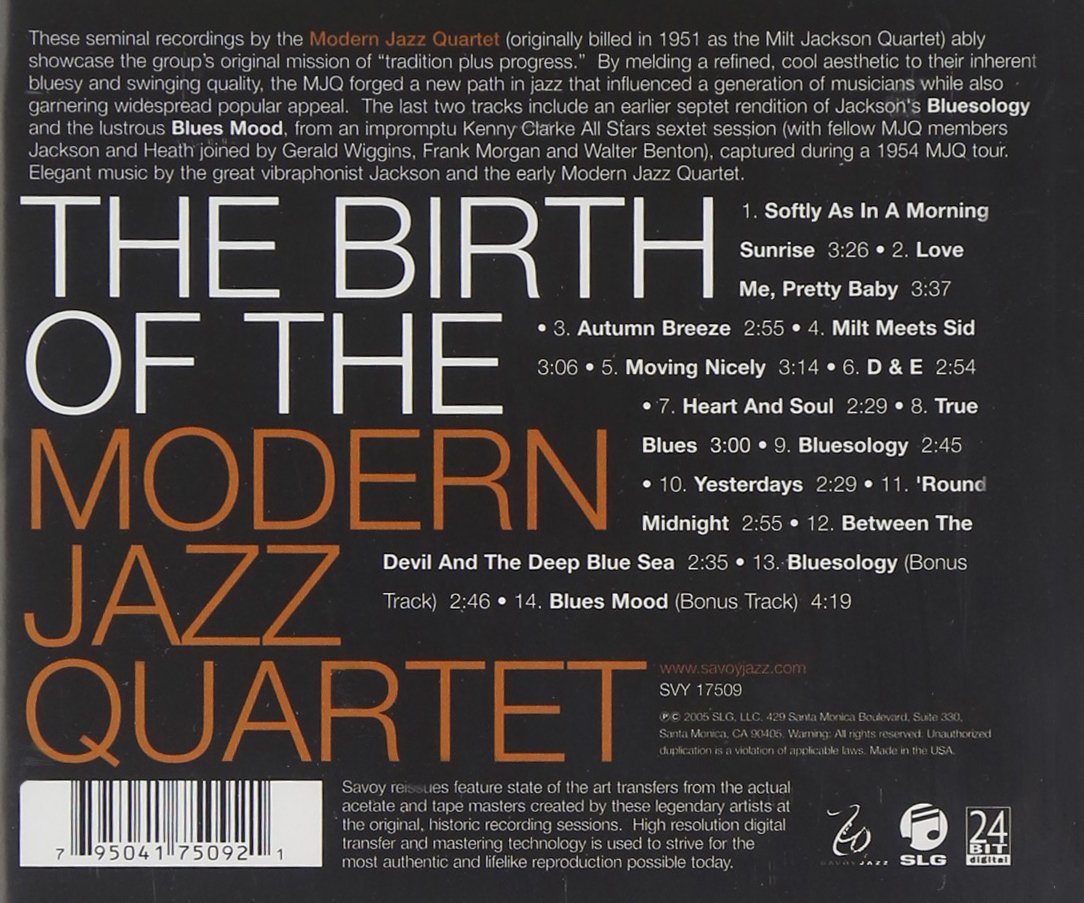 Modern Jazz Quartet-Elegance: Birth Of The
