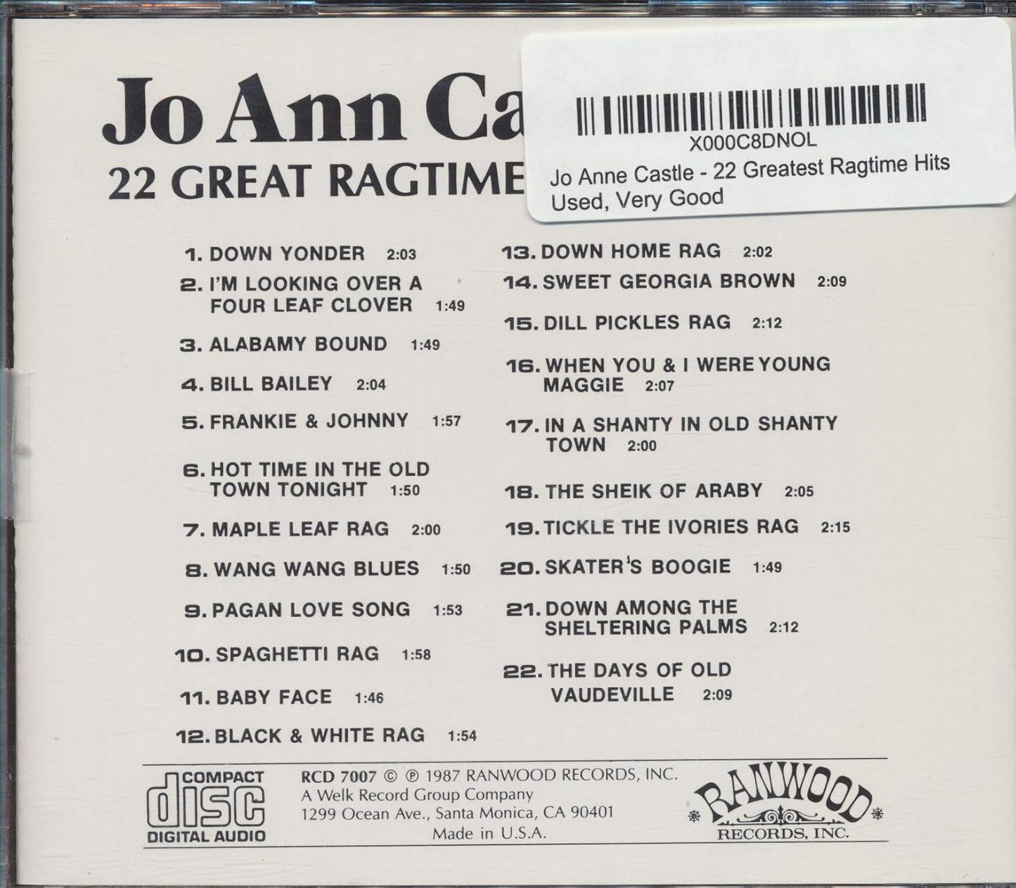 22 of the Greatest Ragtime Hit