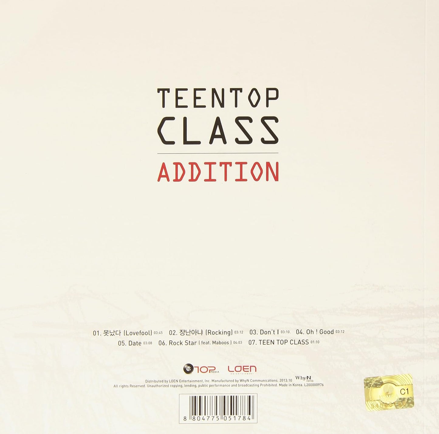 Teen Top Class Addition (4th Mini Album)