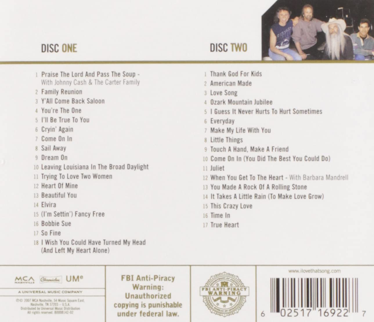OAK RIDGE BOYS - GOUD (1 CD