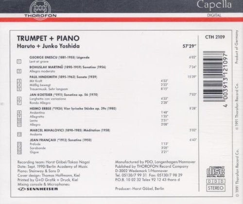 Trumpet & Piano Legende / Sonatina