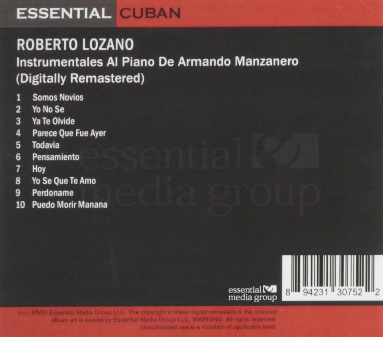 Instrumentales Al Piano De Armando Manzanero (Digitally Rem