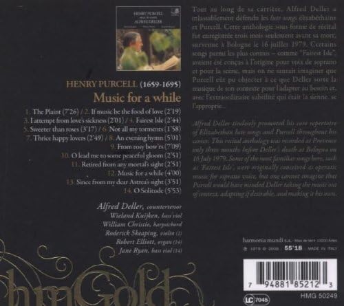 Music for a While (Christie, Kuijken, Deller)