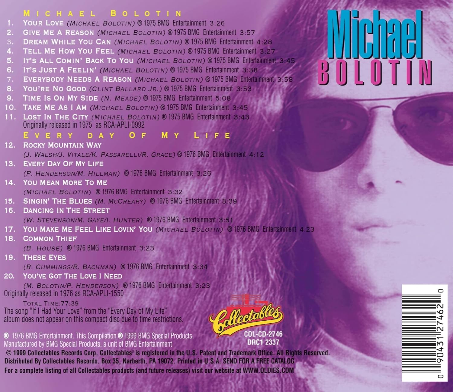 Michael Bolotin / Everyday of My Life