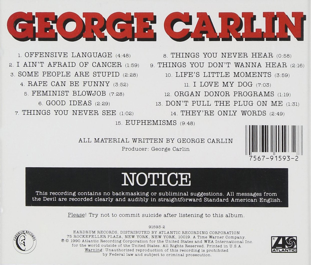 George Carlin-Parental Advisor: Explicit Lyrics