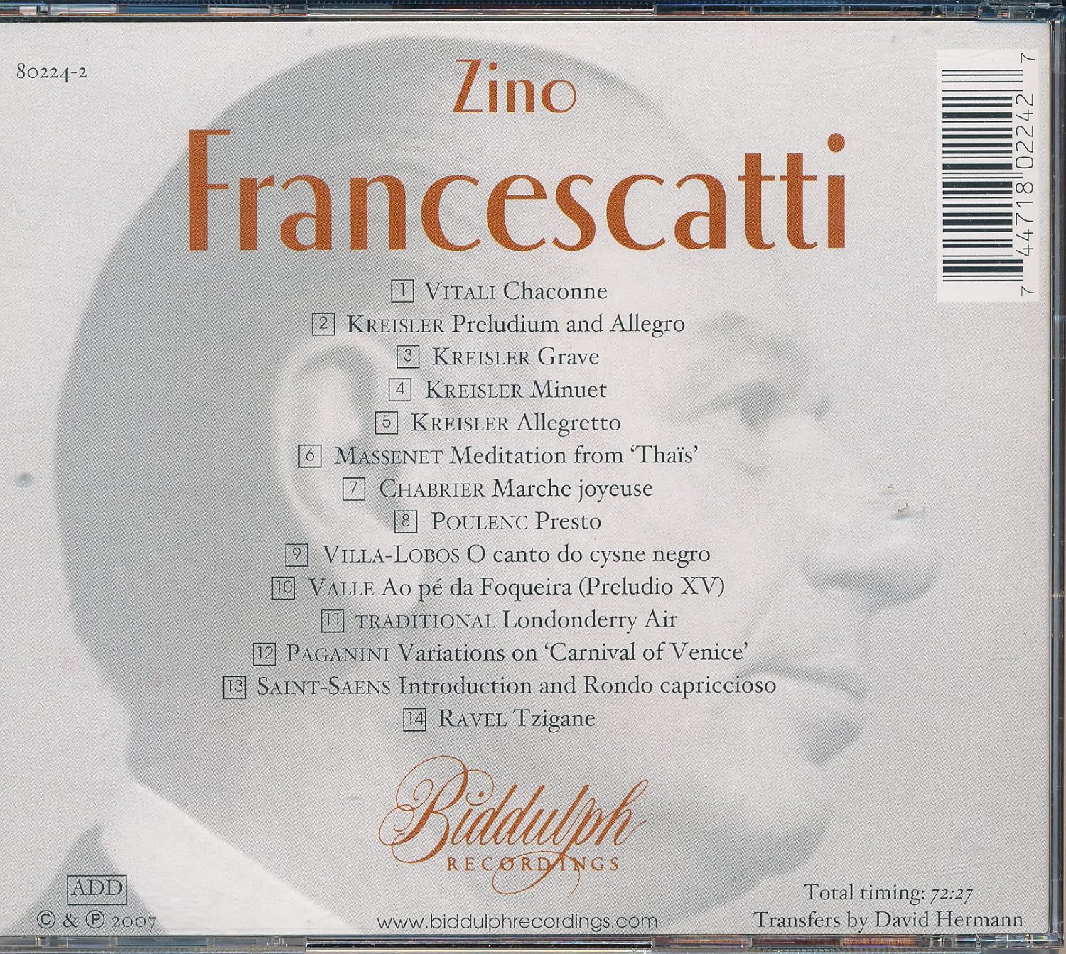 Francescatti Recital