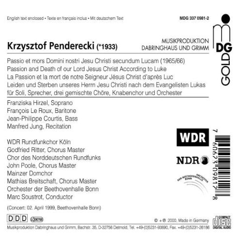 Penderecki: St Luke Passion