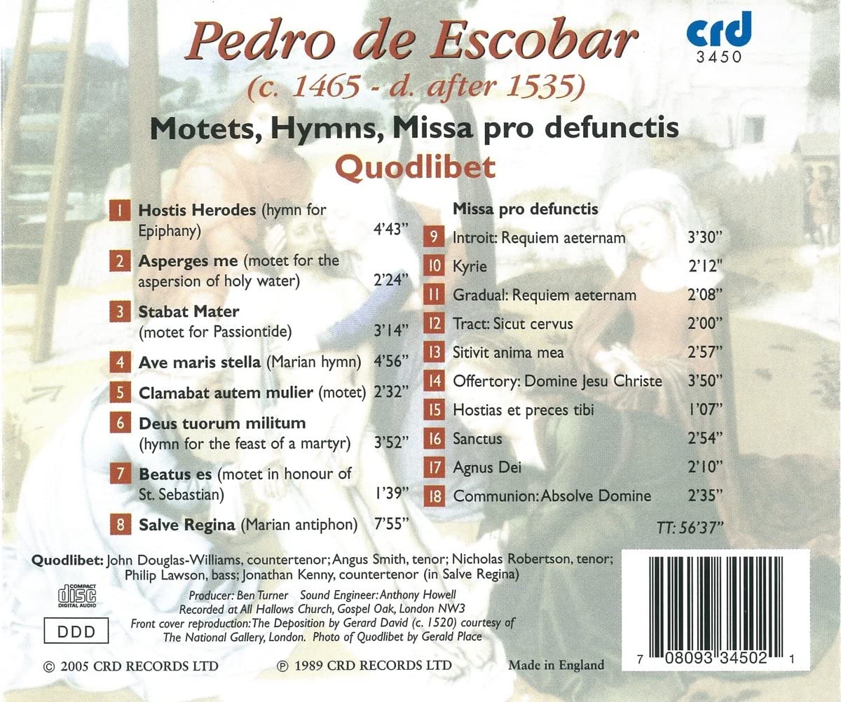 Pedro de Escobar: Masses & Motets