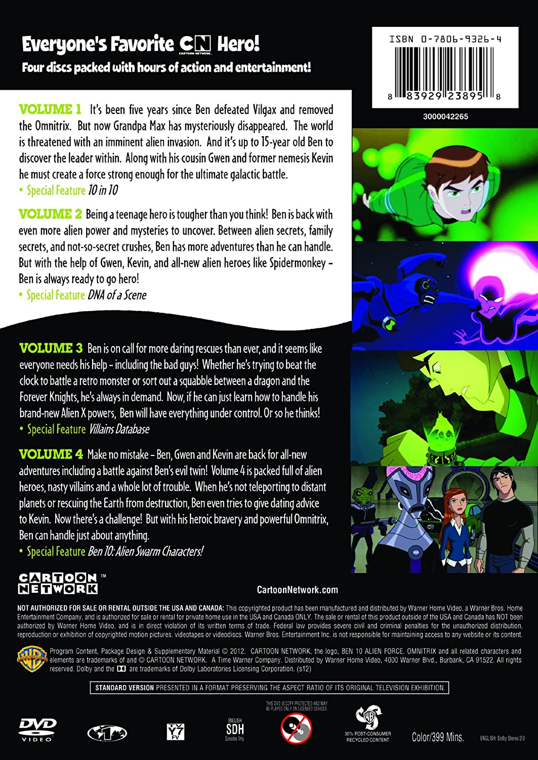4 Kid Favorites Cartoon Network Classic Ben 10 Alien Force