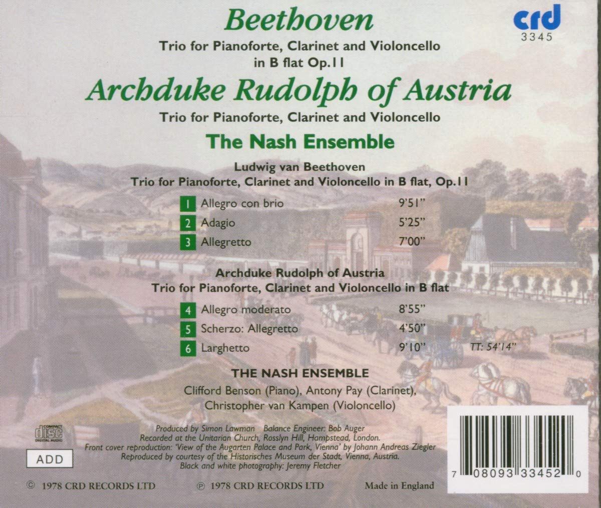 Ludwig van Beethoven: Ludwig van Beethoven: Clarinet Trio in B flat / Archduke Rudolph: Clarinet Trio