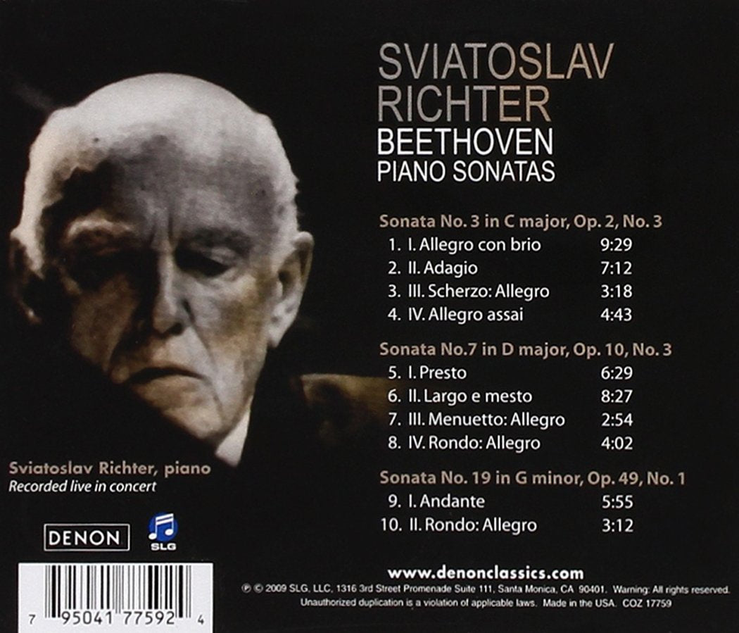 Beethoven-Piano Sonatas 3, 7 & 19 -Richter