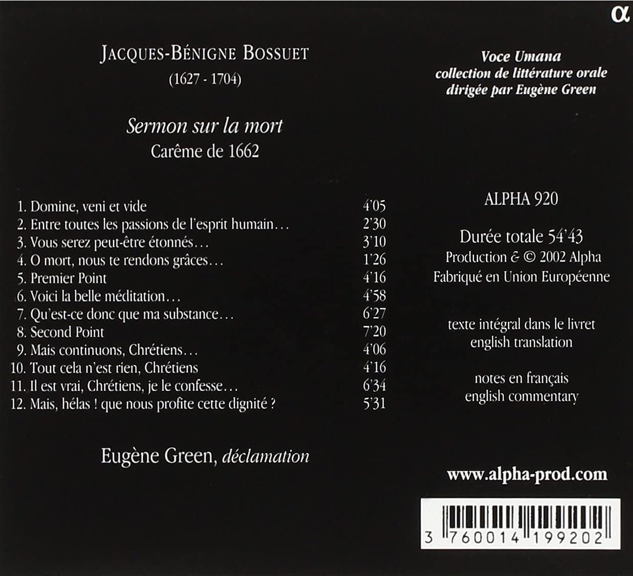 Brosuet: Sermon Sur La Mort