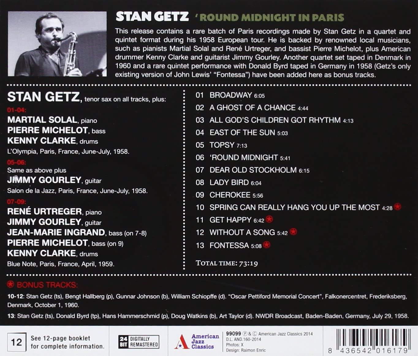 'Round Midnight in Paris - Stan Getz