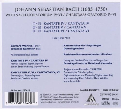 Christmas Oratorio IV-VI