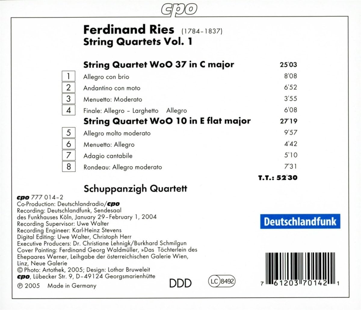 String Quartets Vol. 1 (Schuppanzigh Quartett)