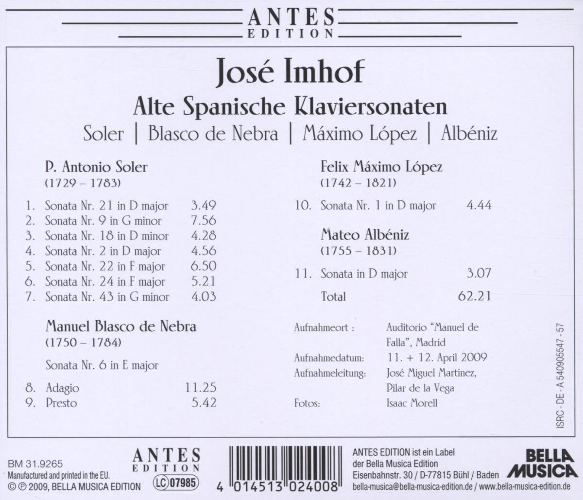 Alte Spanische Klaviersonaten