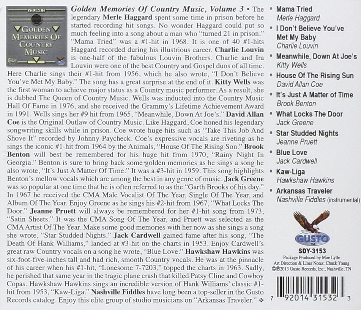 Golden Memories of Country Music Volume 3