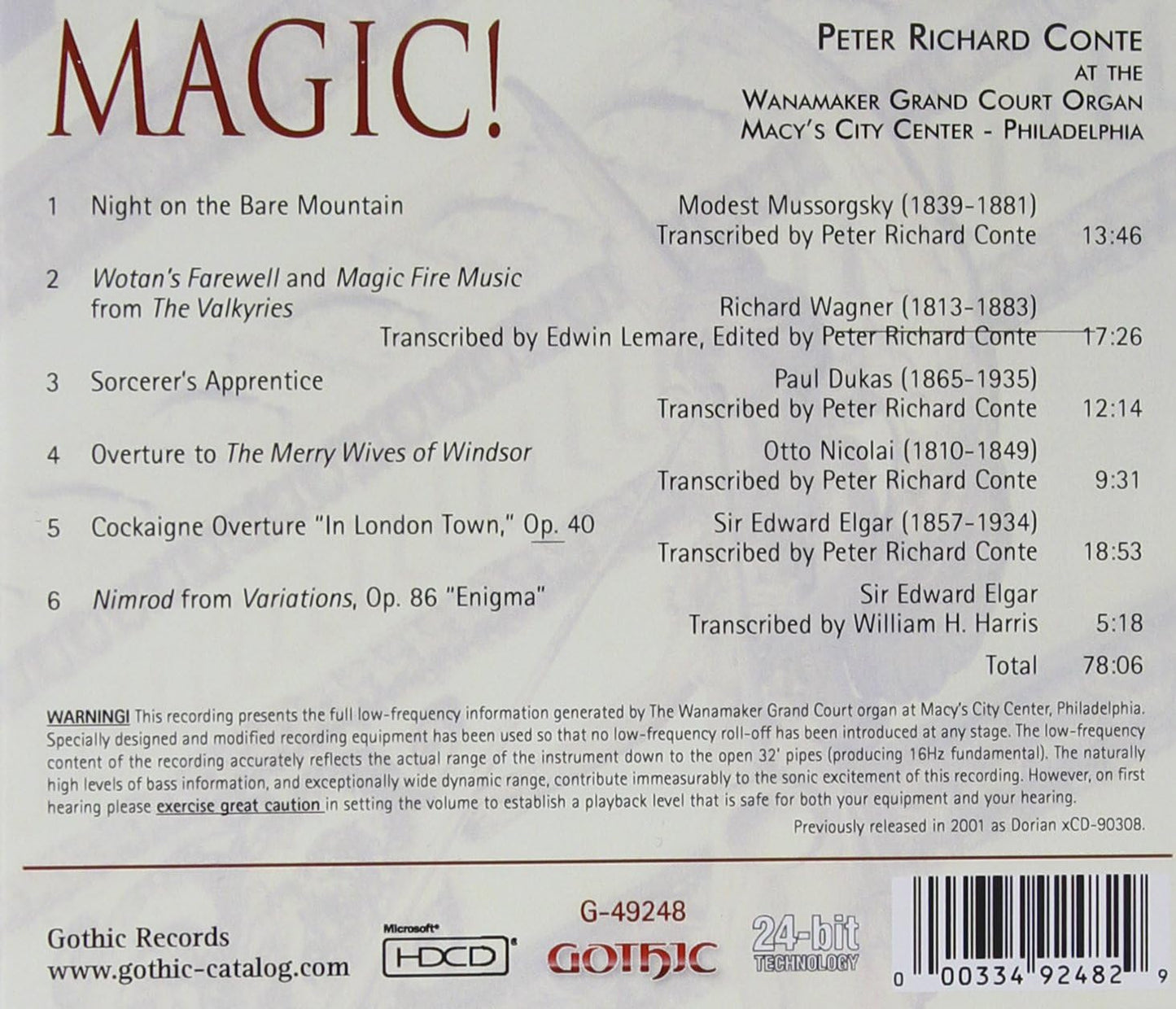 Magic! Organ Transcriptions (Conte)
