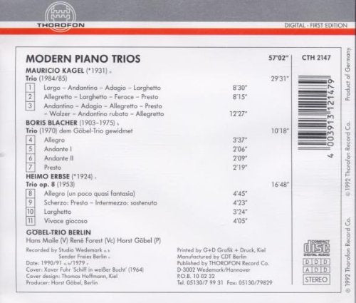 Modern Piano Trios